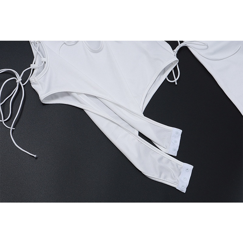 Bộ Áo Liền Quần Tay Dài Dáng Ôm Quyến Rũ Cho Nữ