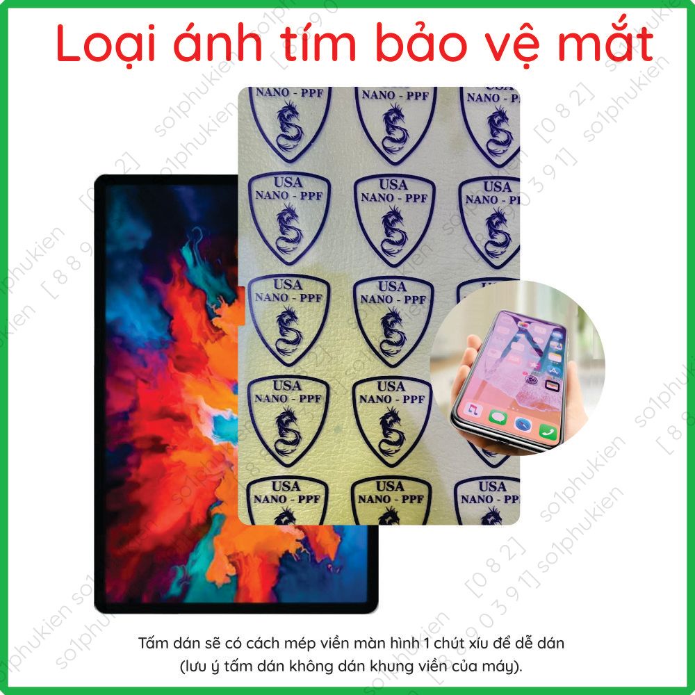 Dán cường lực Lenovo Pad Pro 11.5/ Yoga Tab 13/Yoga Pad Pro 13 loại nano trong, nhám chống v.tay, bảovệmắt,chốngnhìntrộm