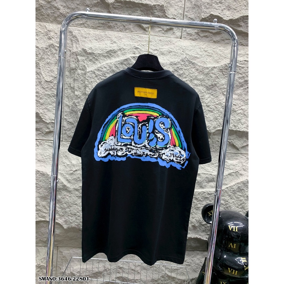 Áo Thun Nam LV Phối Màu Vải Mềm Mịn - Áo Phông Nam In Hình Cực Đẹp