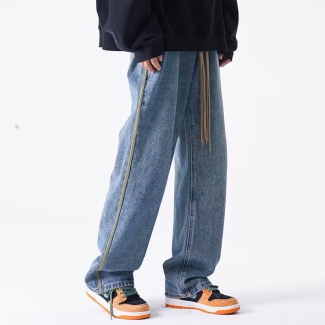 Quần Jean Thời Trang Hiphop Cá Tính Trẻ Trung Cho Nam Nữ Kiểu Hàn Quốc