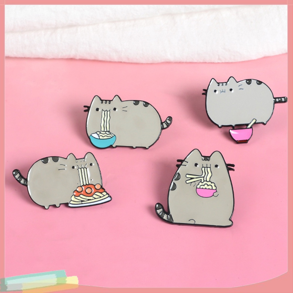 Trâm cài áo kiểu dáng mèo ú dễ thương