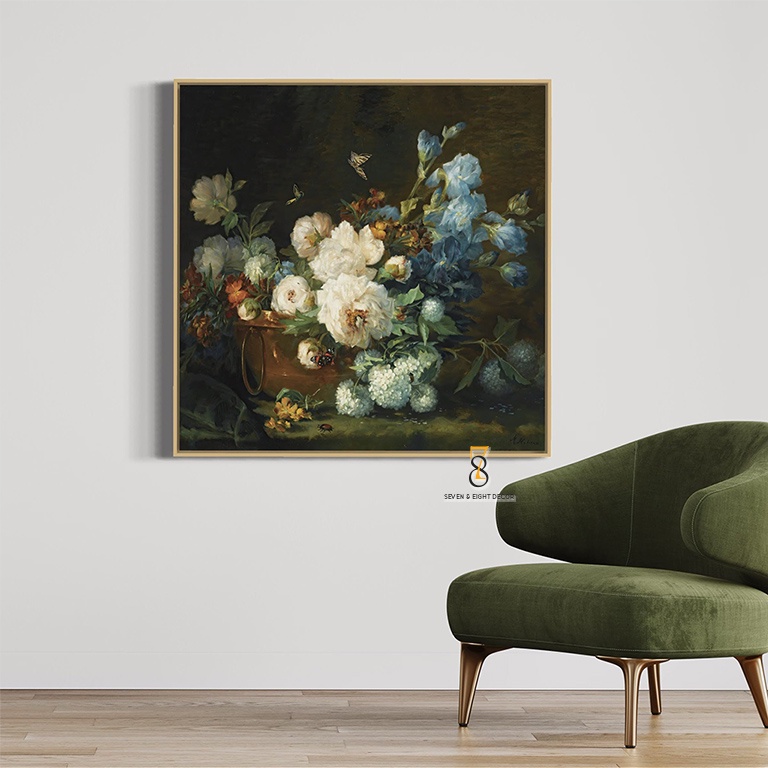 Tranh Canvas | Tranh Tĩnh Vật Cổ Điển 1FSSTIL001 | Tranh Căng Khung Cao Cấp | Tặng Kèm Đinh Đa Năng 78Decor