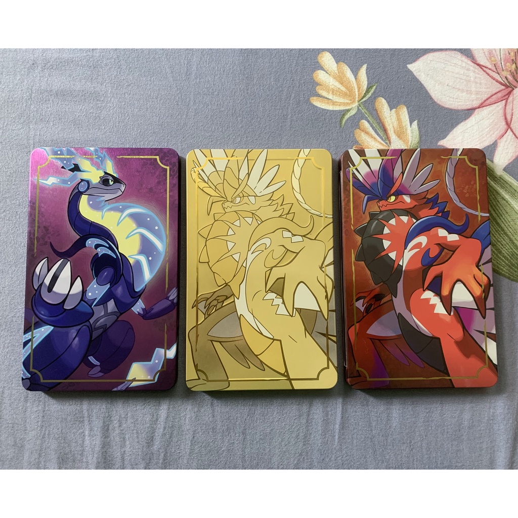 Hộp thiếc vàng Pokemon Scarlet & Violet Double Pack - Gold Steelbook