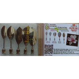 Kim làm thạch rau câu 3D inox 304 Ngọc Huệ hoa mộc lan 1
