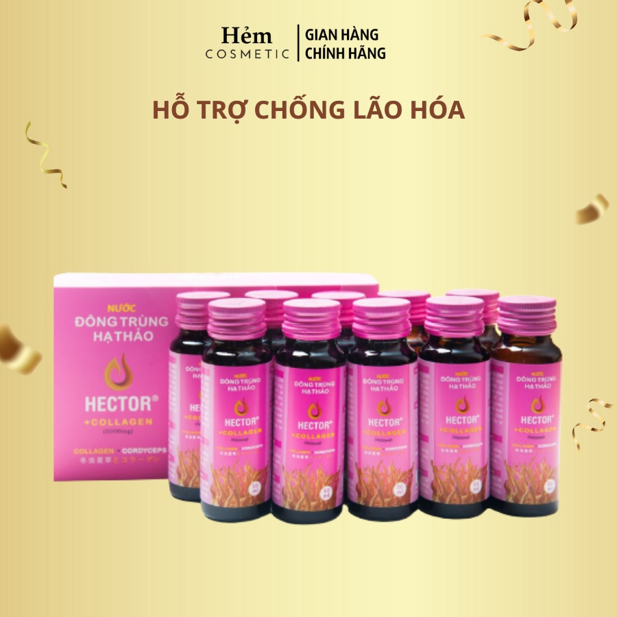 Nước uống collagen đông trùng hạ thảo Hector chống lão hóa 50ml chai