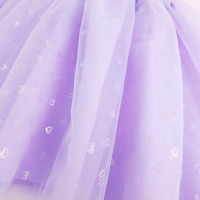 Đầm Công Chúa Cổ Búp Bê Phối Lưới In Hoạt Hình StellaLou And Linaell Dễ Thương Cho Bé Gái