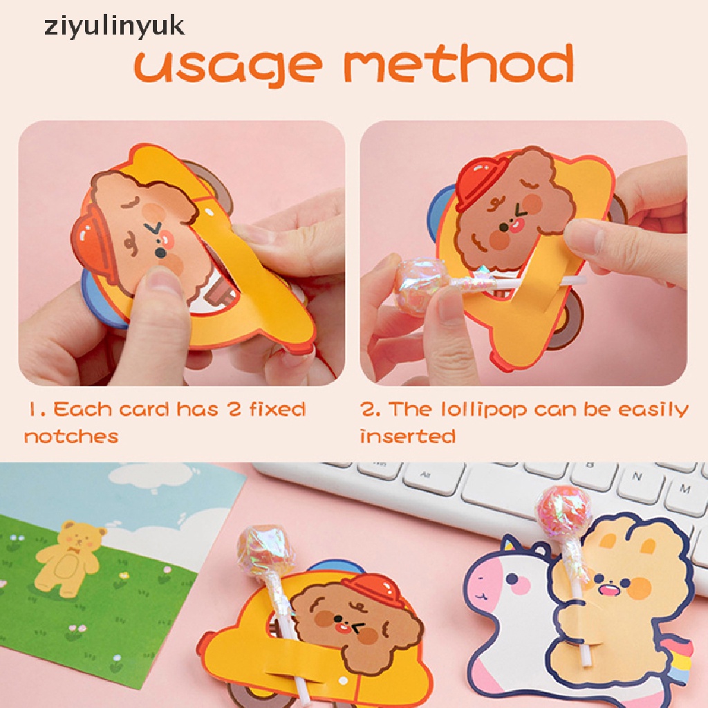 Bộ 5 Thẻ Kẹo Mút / Kem / Khủng Long / Thỏ / Kẹo Mút Dễ Thương Trang Trí Nhà Cửa / Giáng Sinh / Năm Mới