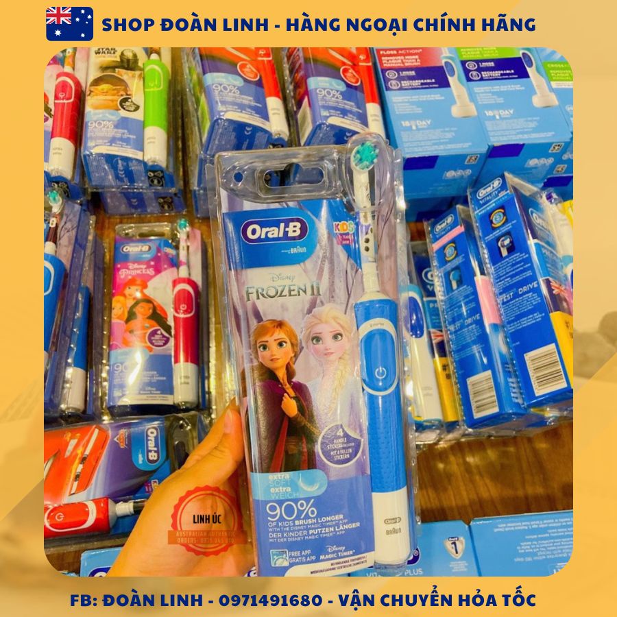 Bàn Chải Điện Oral-B Vitality, Bàn chải điện Oralb Braun Vitality chính hãng trẻ em và người lớn, Mẫu mới, Hàng Úc