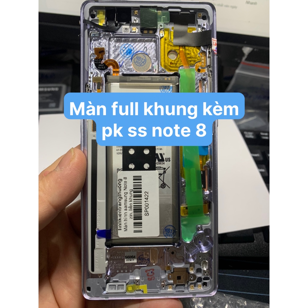 Màn hình điện thoại có ic liền khung full phụ kiện samsung note 8 - hàng zin