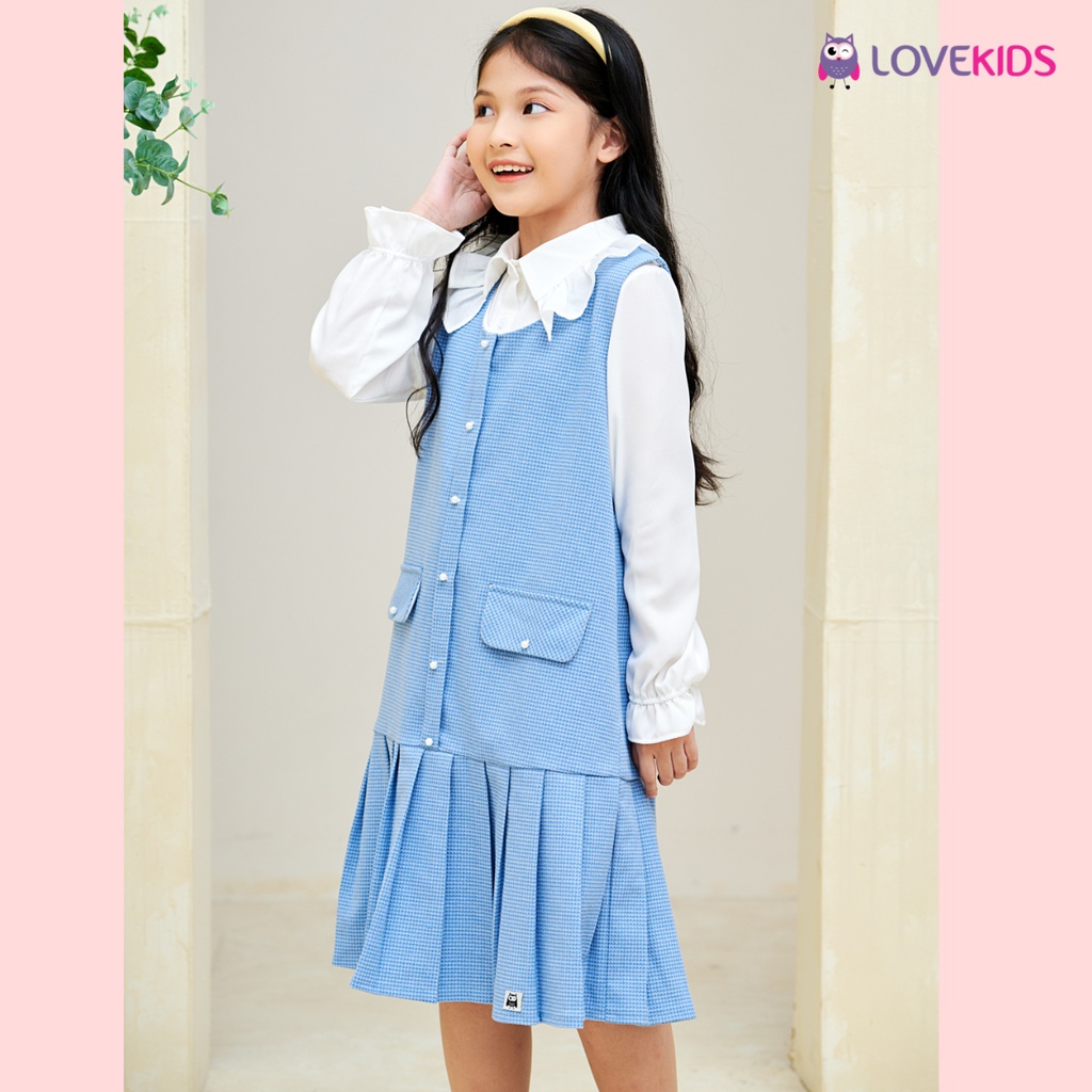 Váy dạ tweed xếp ly bé gái – Lovekids