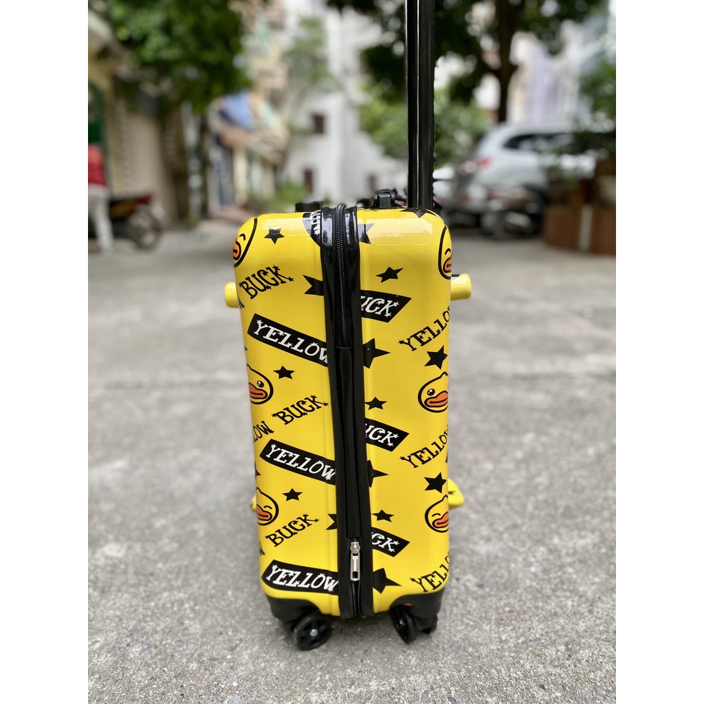 Vali kéo vịt vàng YELLOW DUCK  cho bé trai, gái,CÓ THỂ NGỒI LÊN KHI DI CHUYỂN-hàng có sẵn size 20 inch