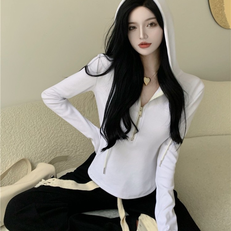 Áo hoodie YEYA dáng lửng dài tay thiết kế mới cho nữ