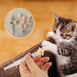 Combo núm vú giả size m,3ml ống tiêm cho thú cưng non tạo tác cho thú cưng sơ sinh chó mèo thỏ bú