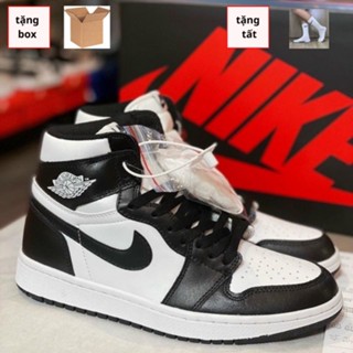 Giày jordan Cổ Cao Nam Nữ, Giày Sneaker JD1 Panda Đen Trắng Hàng Cao Cấp Full Box + Bill