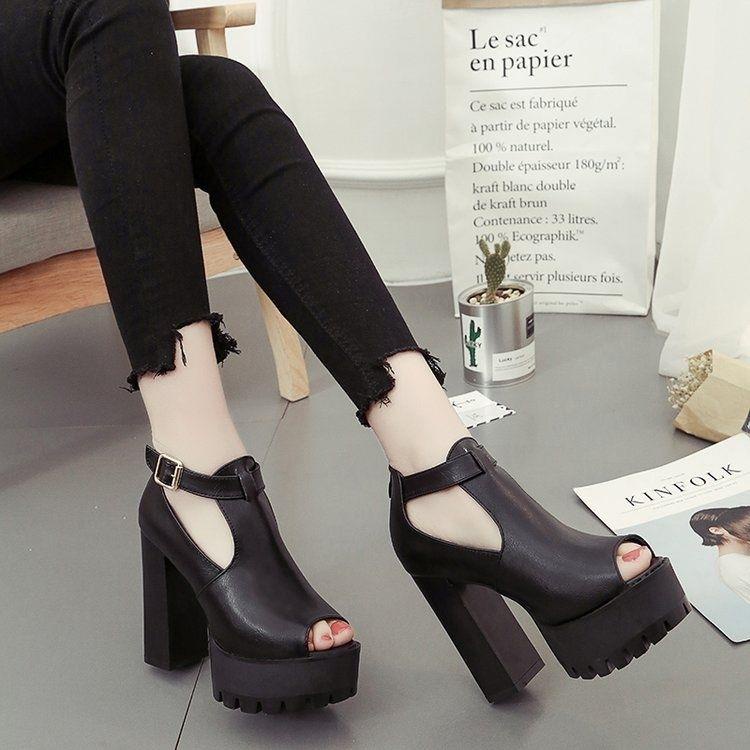 Giày Cao Gót 12cm Có Khóa Kéo Thời Trang Xuân Hè Quyến Rũ Cho Nữ