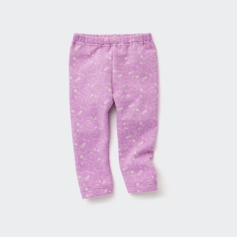 Quần legging nỉ lót lông cừu cho bé baby Uniqlo