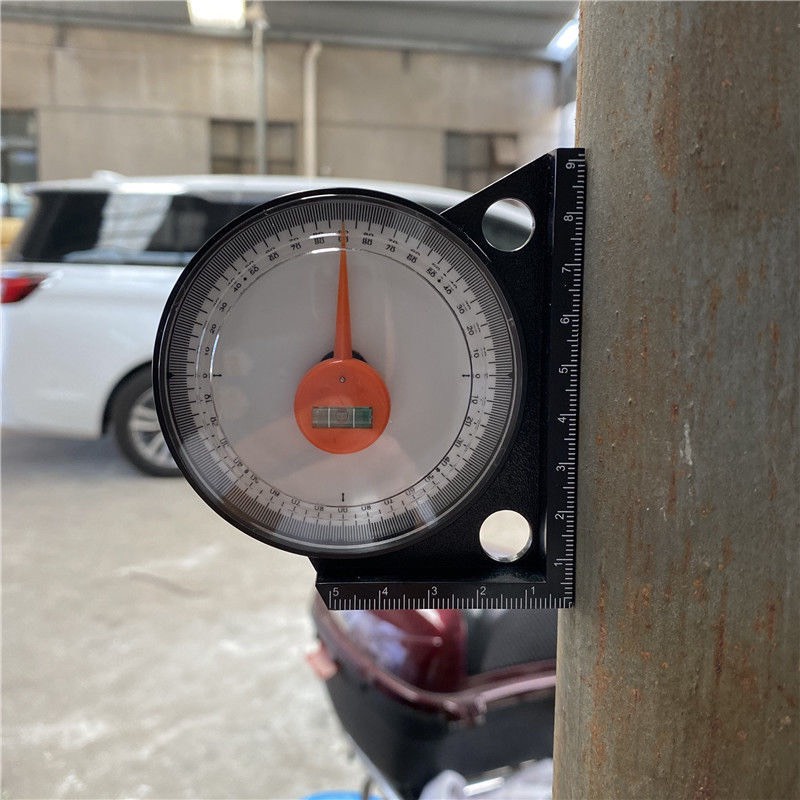 Thước đo góc nghiêng mini loại xịn có nivo, đế nam châm, Thước đo độ nghiêng, Máy đo góc