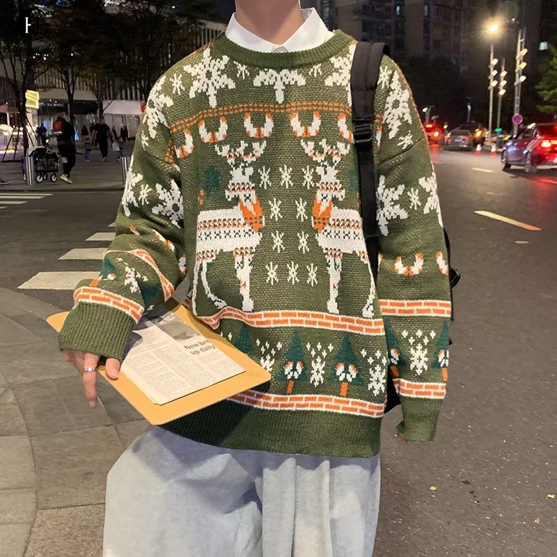 Áo sweater Dệt Kim Tay Dài Cổ Tròn Dáng Rộng Thời Trang Mùa Đông 2022