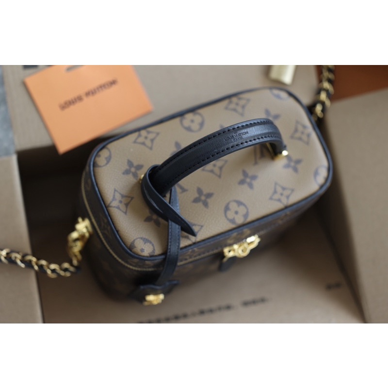 Túi quai xách LV Vanity bản super size 19cm da thật fullbox 2 lớp