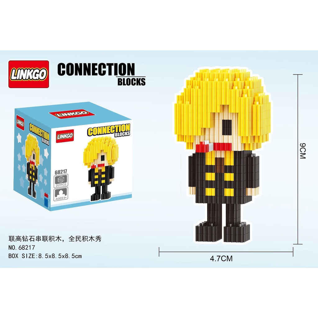 Đồ chơi lắp ráp mini one piece naruto luffy mô hình lắp ráp dễ thương