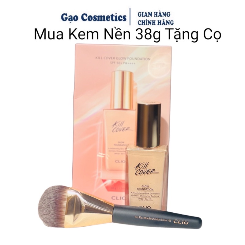 Kem Nền Đặc Biệt Clio Kill Cover Glow Kèm Cọ Cao Cấp 38g