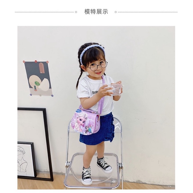 Túi trẻ em, túi đeo chéo elsa, cặp khoác cho bé chơi tết