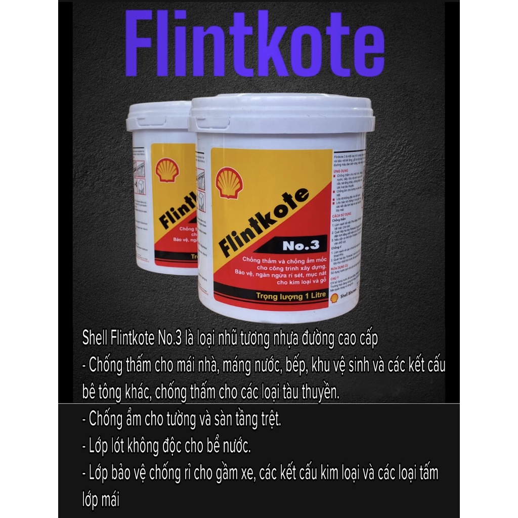 Sơn chống thấm bitum Flintkote no3 1kg