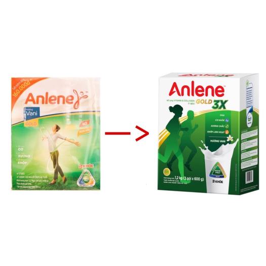 Sữa bột Anlene Gold hộp giấy 400g trên 50 tuổi - hương vani
