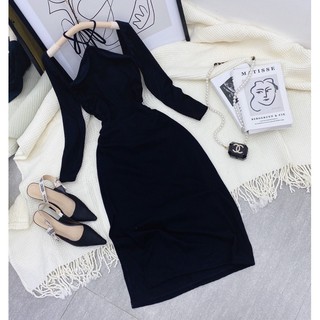 ĐẦM BODY DÂY CỔ YẾM