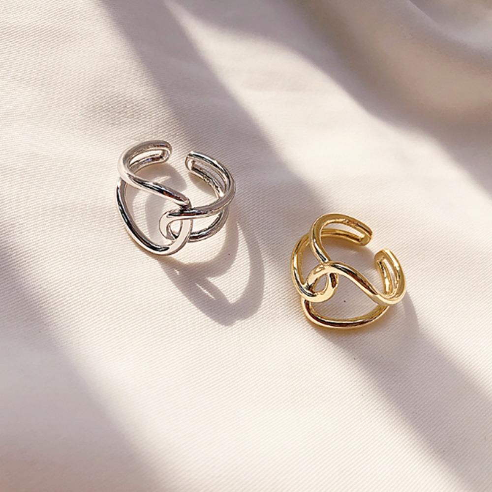 Nhẫn Thắt Nút Chéo Đơn Giản Sang Trọng Hợp Thời Trang Cho Nữ