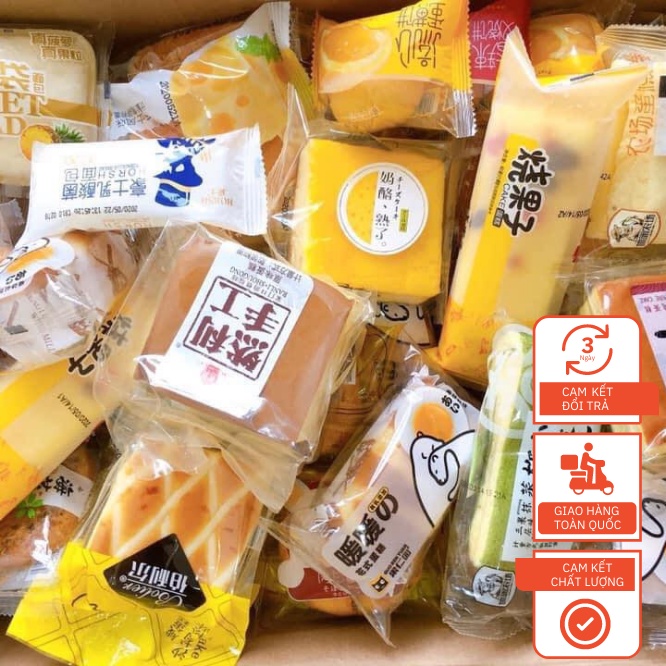 Thùng 2kg Bánh Mix Đài Loan Đủ Vị Siêu Ngon