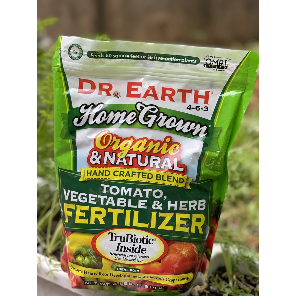 Phân bón hữu cơ đa năng DR.EARTH - Home Grown dành cho cà chua, rau và các loại thảo mộc