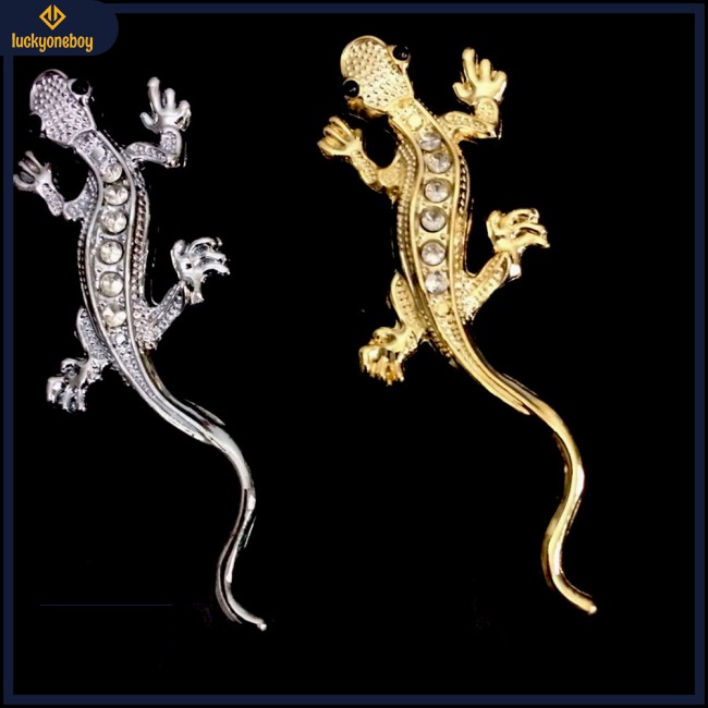 Sticker Kim Loại Hình Gekko Japonicus 3D Dán Trang Trí Xe Hơi
