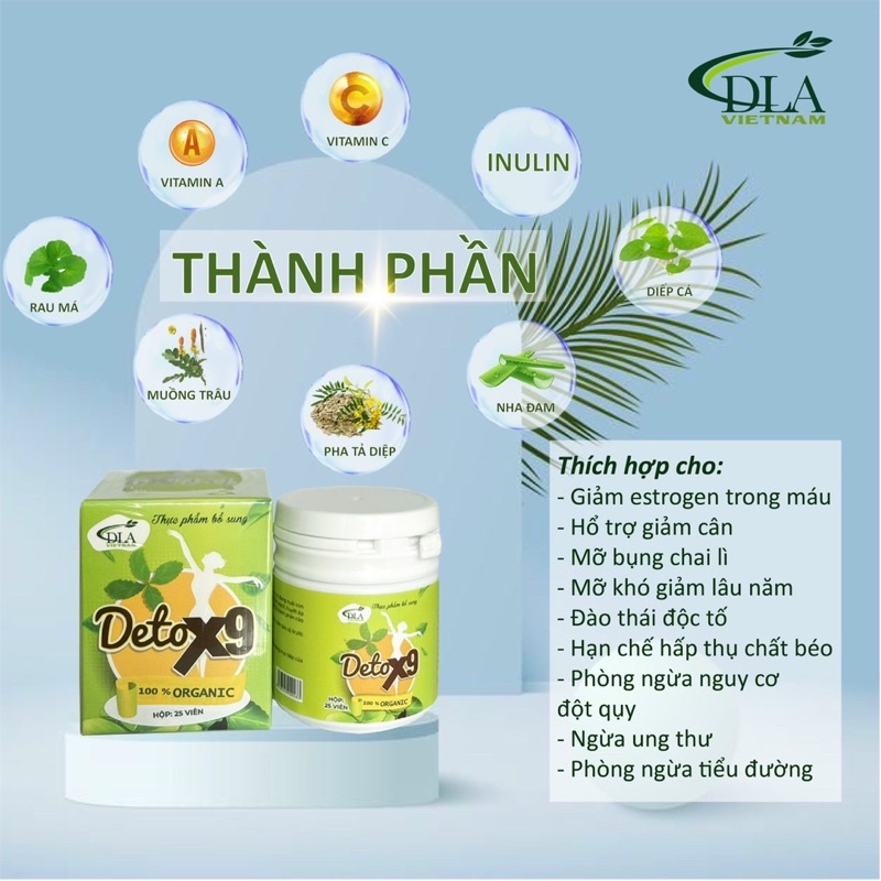 Combo Siết Eo Giam Mỡ Bụng Xổ Mỡ Đêm VitaC+ Detox X9 Viên Uống Giam Cân Thải Mỡ