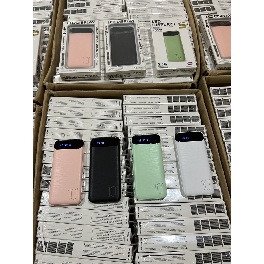 Pin sạc dự phòng smart Power Box 10000mah mặt kính hiển thị % pin rõ nét chính hãng giá tốt luis.shop1 kimmese222