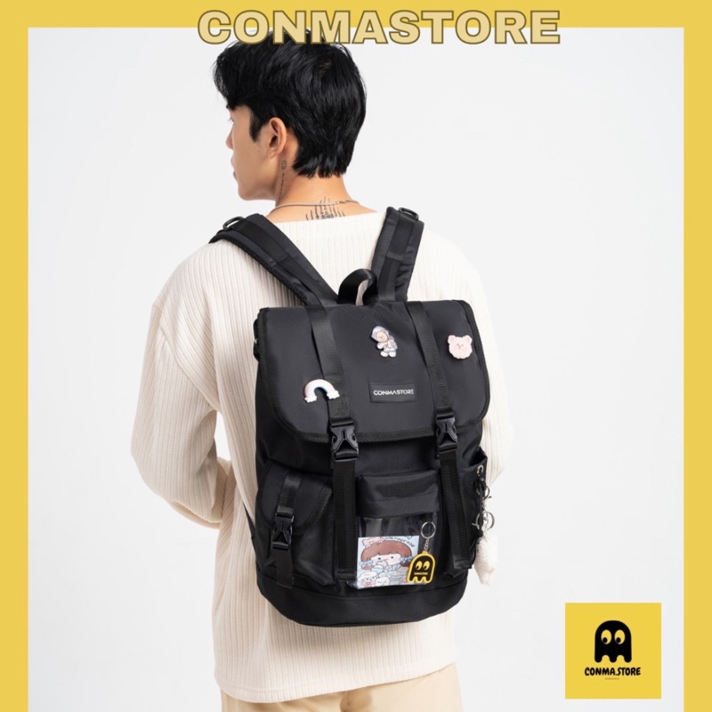 🚀 Balo backpack Unisex cho cả nam và nữ 🎄🌈 Nhiều ngăn tiện dụng ✨ Dày dặn - Cuncon Classic ❤️‍🔥
