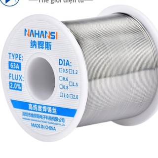Thiếc hàn dia 63-37 cuộn 500g lõi nhựa thông loại tốt dễ nóng chảy 1,2mm