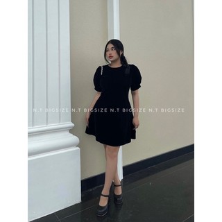[N.T BIGSIZE] Đầm nhung dây đá (sẵn)
