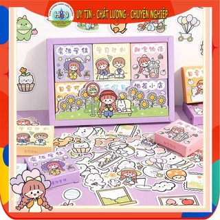 Set 50 Tấm Sticker hình dán Cô Gái - Chibi Dễ thương - chọn mẫu
