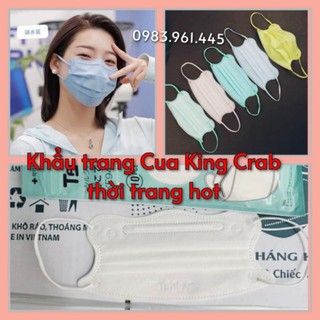 Khẩu trang y tế Cua King Crab thời trang hot (Gói 10 cái)0