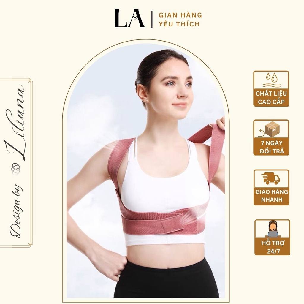 Đai Lưng Cột Sống Đai Chống Gù Lưng Đai đỡ ngực khi tập luyện, tập gym, Thiết kế LILIANA