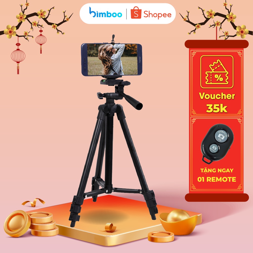 Tripod điện thoại Bimboo, Giá đỡ 3 chân chụp ảnh