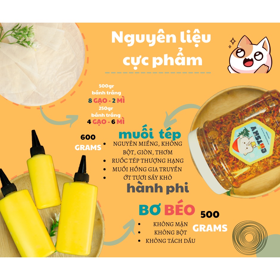 Bánh Tráng Phơi Sương CATSKY đồ ăn vặt TẶNG kèm 500G Bơ