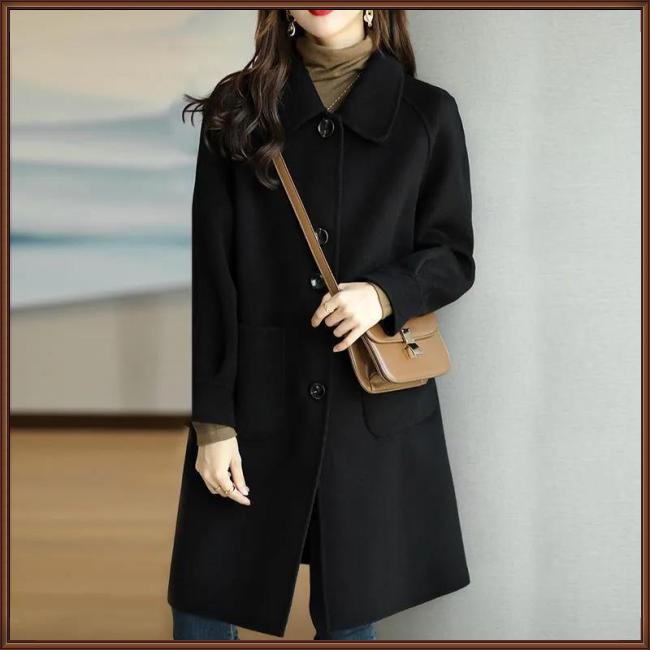 Áo Khoác Len Dày Dặn Tay Dài Màu Sắc Thời Trang Dành Cho Nữ