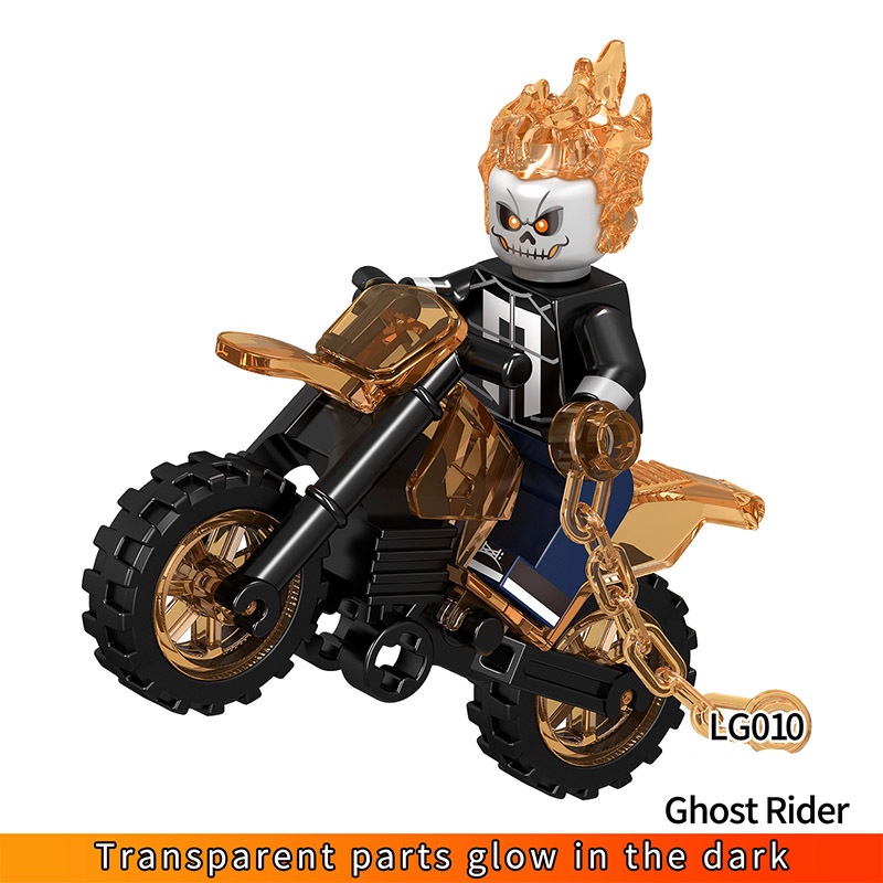Mô Hình Nhân Vật Super Hero Rider Có Chiếc Xe Máy Màu Đỏ Mini