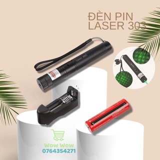 Đèn pin tia laser 303 ánh sáng xanh
