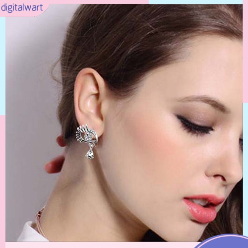 Khuyên Tai Hình Đôi Mắt Đính Đá Thời Trang Thanh Lịch Dành Cho Nữ