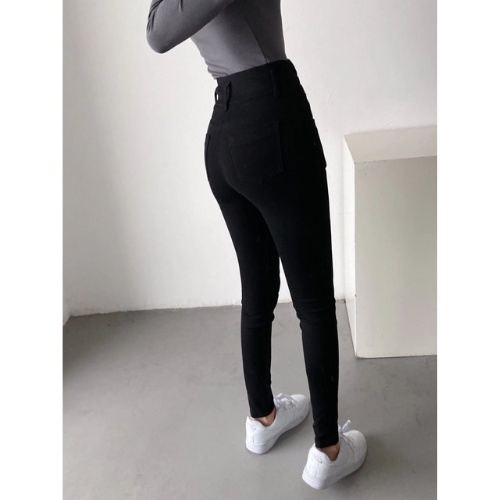 Quần jean nữ lưng cao BIGSIZE  skinny cạp cao 3 khuy co dãn 4 chiều chất đẹp loại 1  PONY68