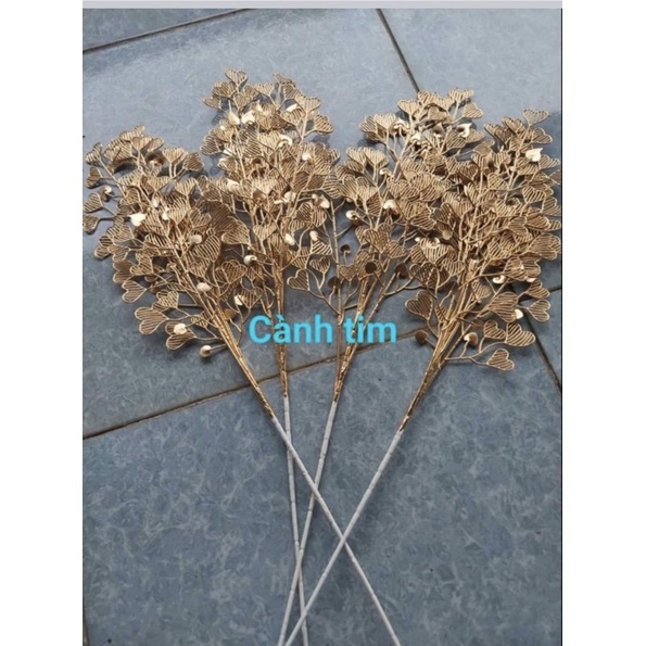 Cành tim mạ xi trang trí