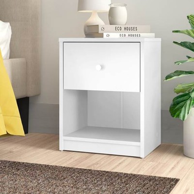 GUILF, Tủ đầu giường hiện đại 1 ngăn kéo DRA_112, 38x67x48cm, kệ đầu giường Scandi Home